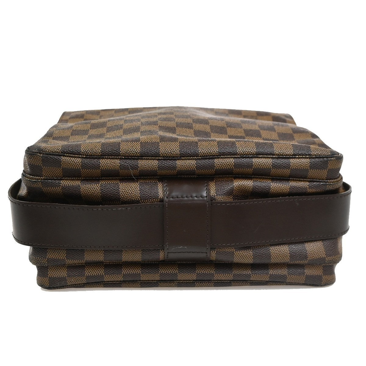 LOUIS VUITTON Naviglio Shoulder Bag Damier Ebene Leather Brown N45255 78PA115