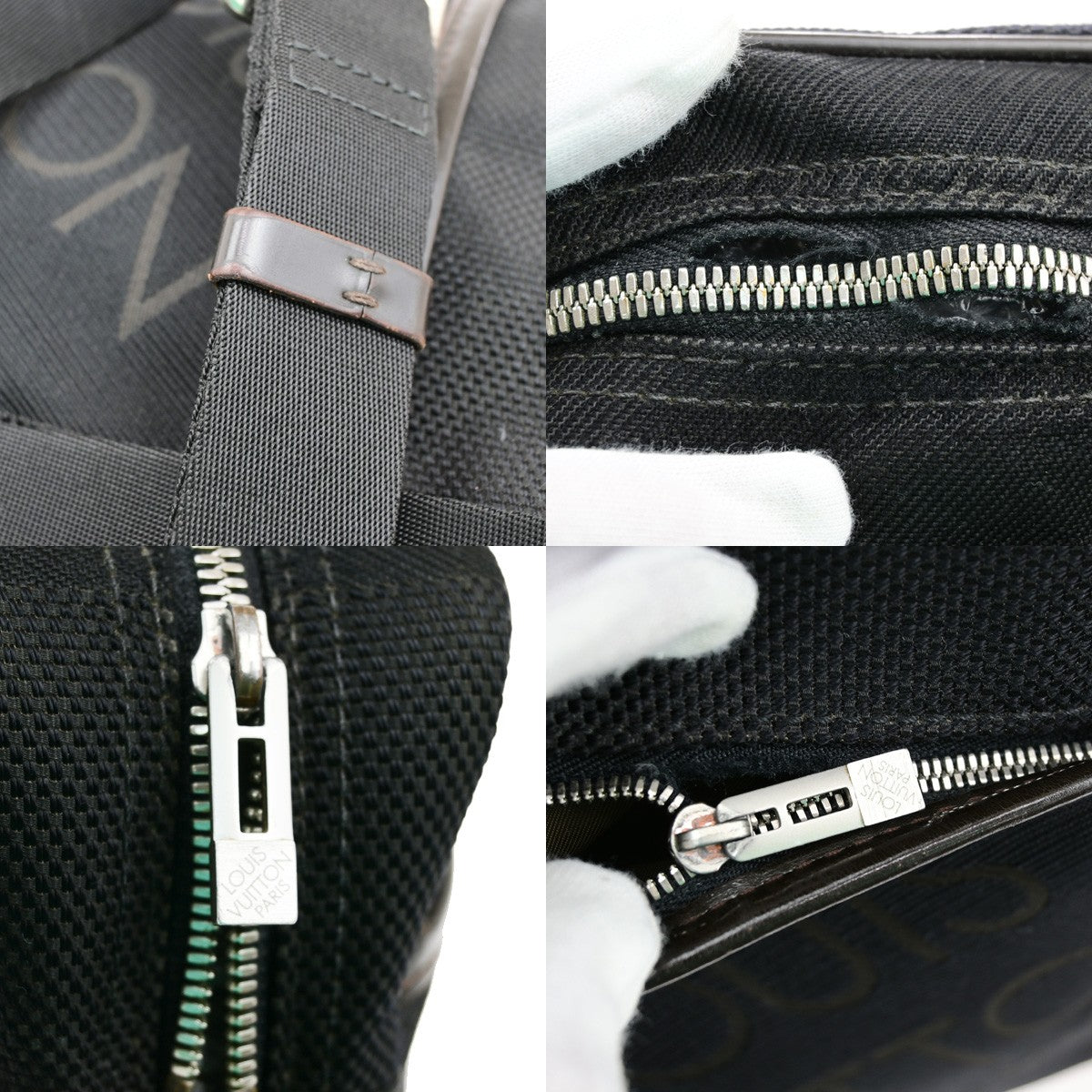 LOUIS VUITTON Sitadin NM Shoulder Bag Damier Geant Leather Black M93223 30YH146
