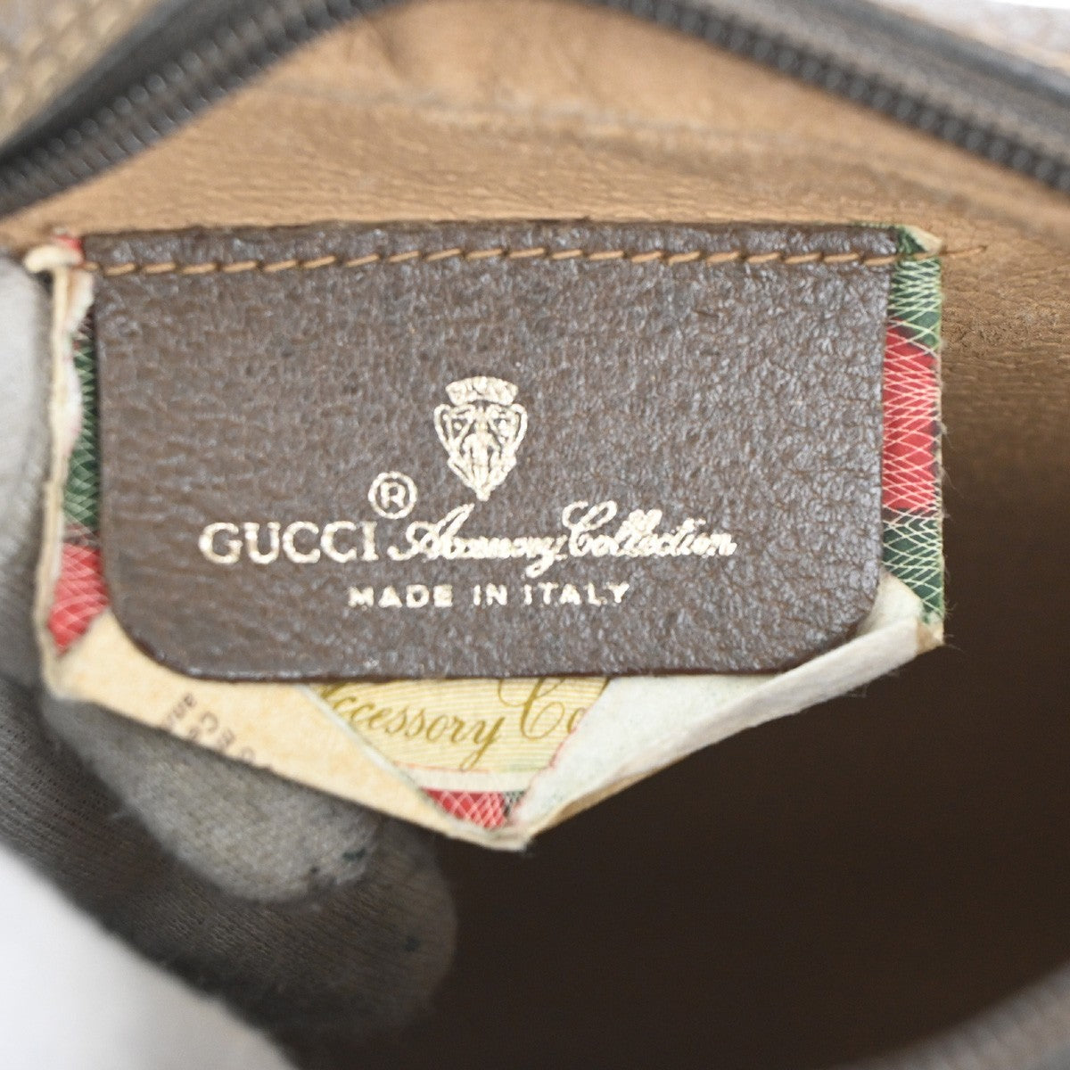 GUCCI GG Sherry Pattern Clutch Hand Bag PVC Leather Brown Italy 05TA585