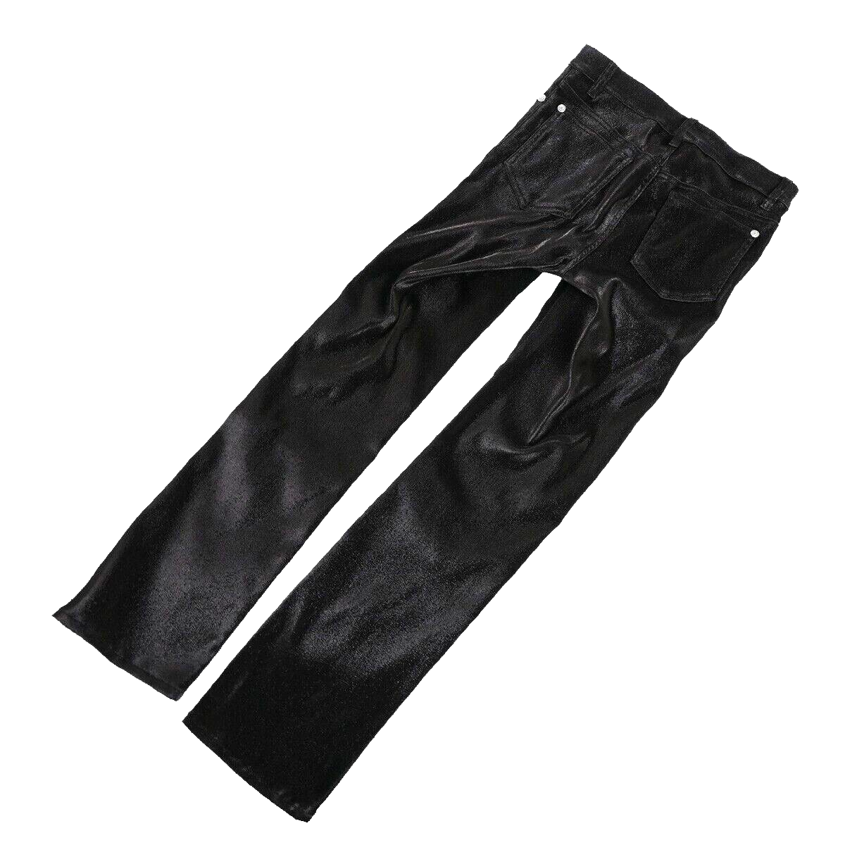 CHANEL CC Logo Trousers pants Stretch Size 36 Cotton Blend Black Italy 33KB117