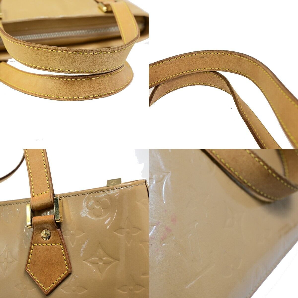 LOUIS VUITTON Houston Shoulder Bag Monogram Vernis Noisette M91340 67EB198