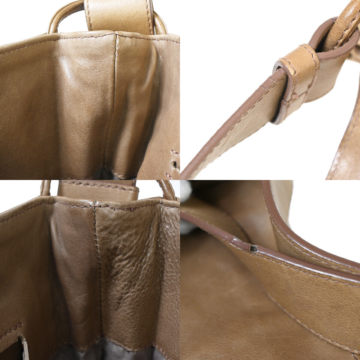 BOTTEGA VENETA Logo Intrecciato Shoulder Bag Leather Brown Italy 30YE318