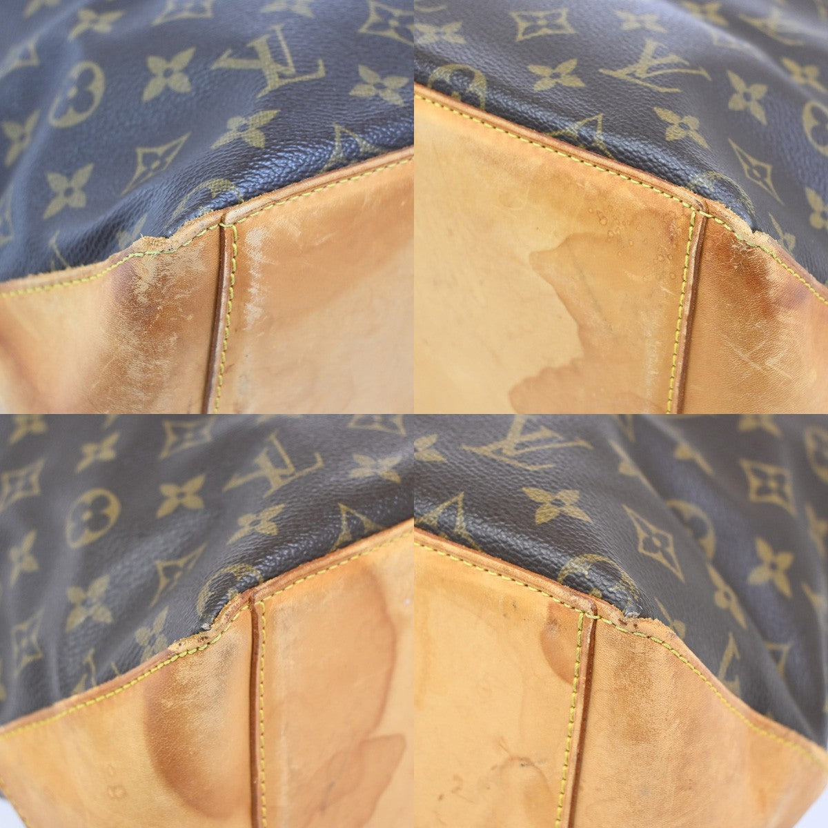 LOUIS VUITTON Cabas Mezzo Shoulder Bag Monogram Leather Brown M51151 84DA180