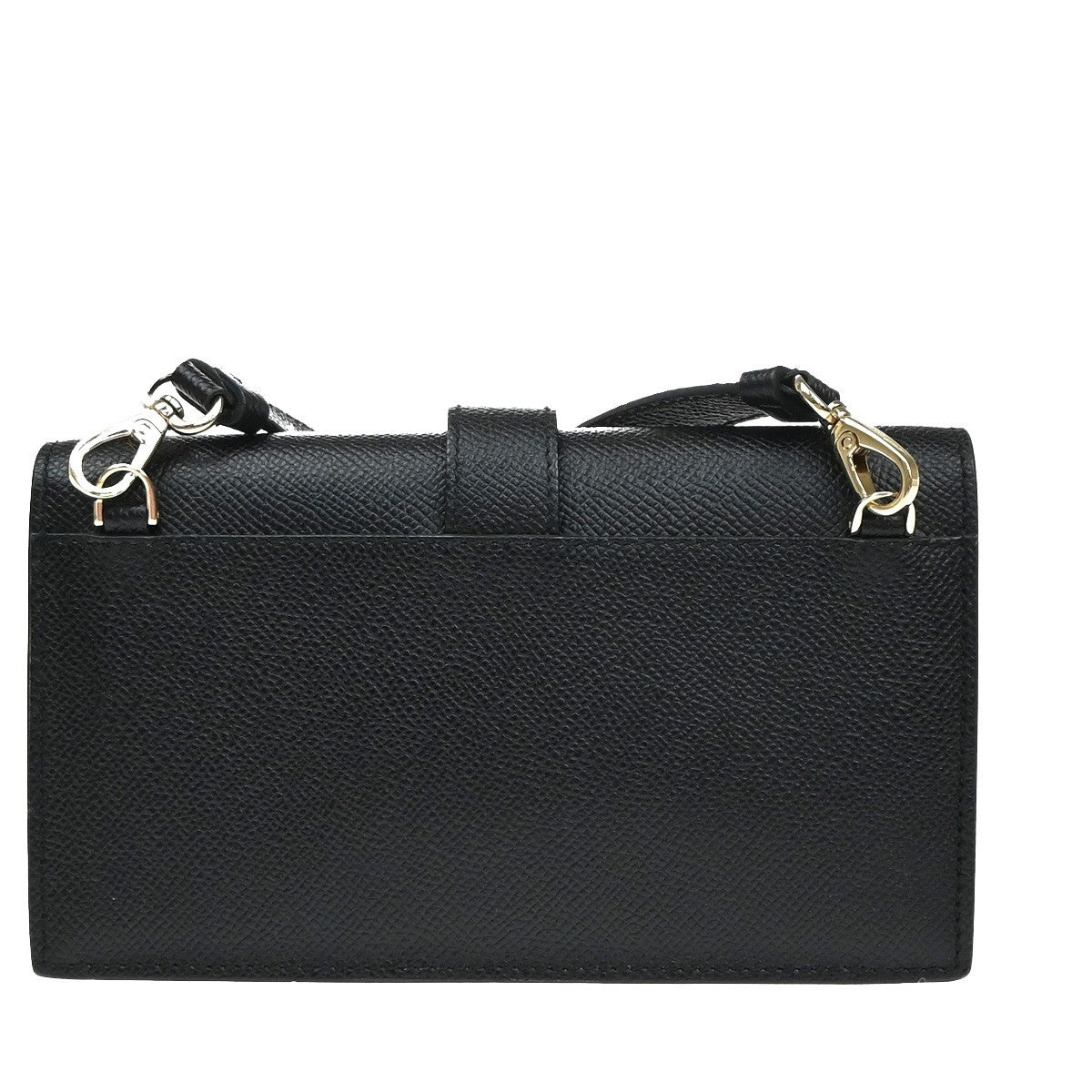 SALVATORE FERRAGAMO Logo Gancini Mini Shoulder Bag Leather Black GHW 37YH951