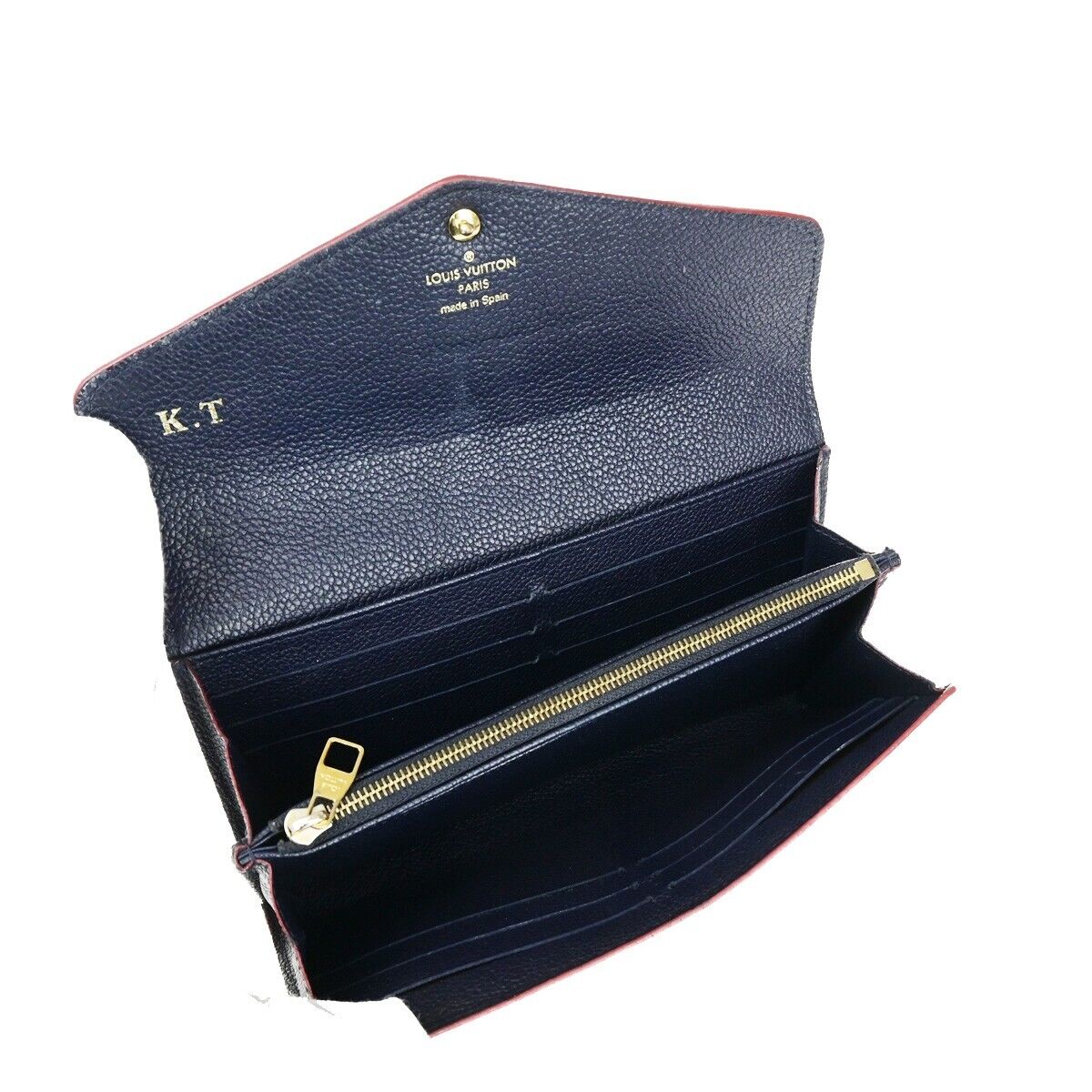 LOUIS VUITTON Portefeuille Sarah Wallet Monogram Empreinte Blue M62125 30YG356