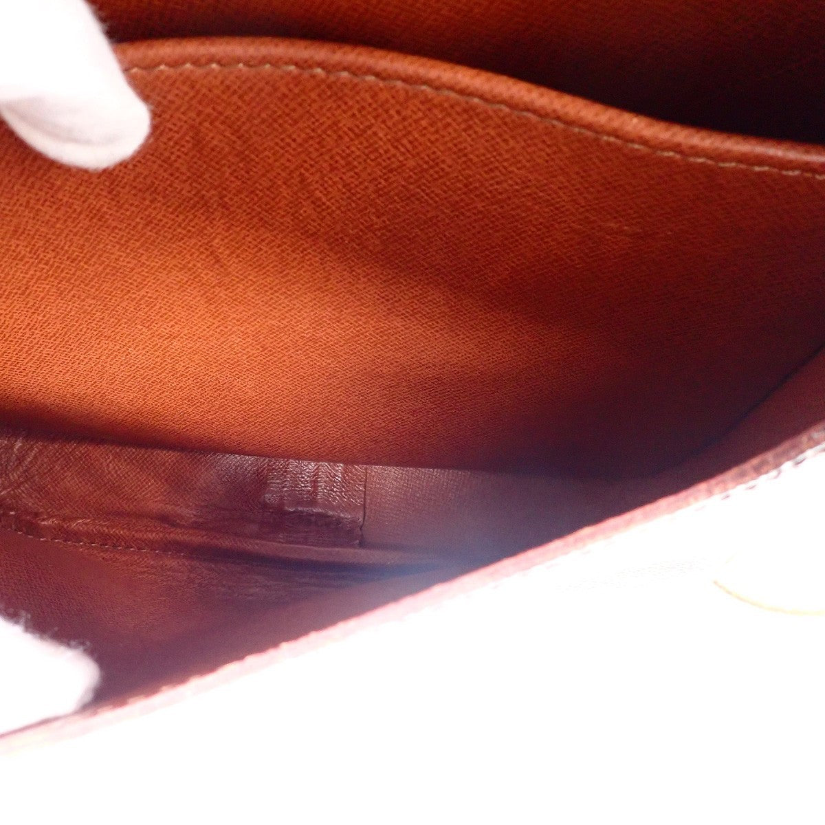 LOUIS VUITTON Cartouchiere MM Shoulder Bag Monogram Leather Brown M51253 72AA194