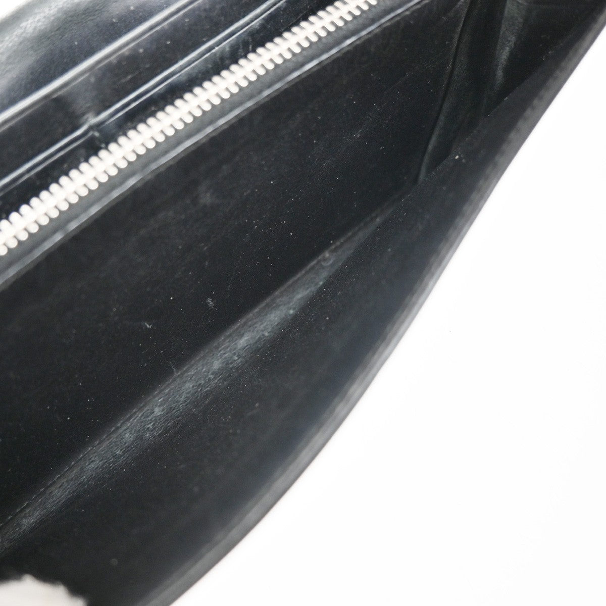 PRADA Studded Long Bifold Wallet Leather Black Silver Italy 02EG269