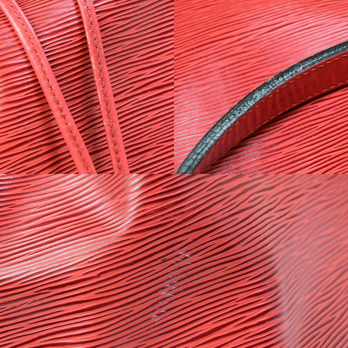 LOUIS VUITTON Noe GM LV Drawstring Shoulder Bag Epi Leather Red M44007 35EB655