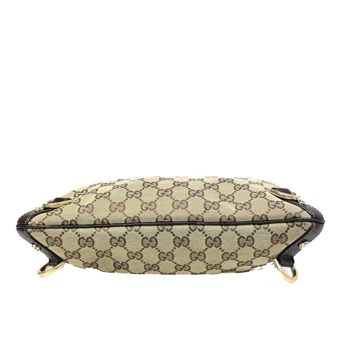 GUCCI Logo Abbey GG Pattern Crossbody Shoulder Bag Canvas Leather Brown 05EB591