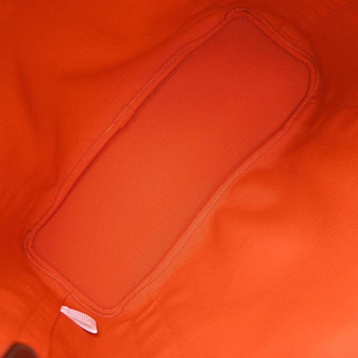 HERMES Logo Grooming 2Way Shoulder Hand Bag Canvas Leather Blue Orange 332LC612