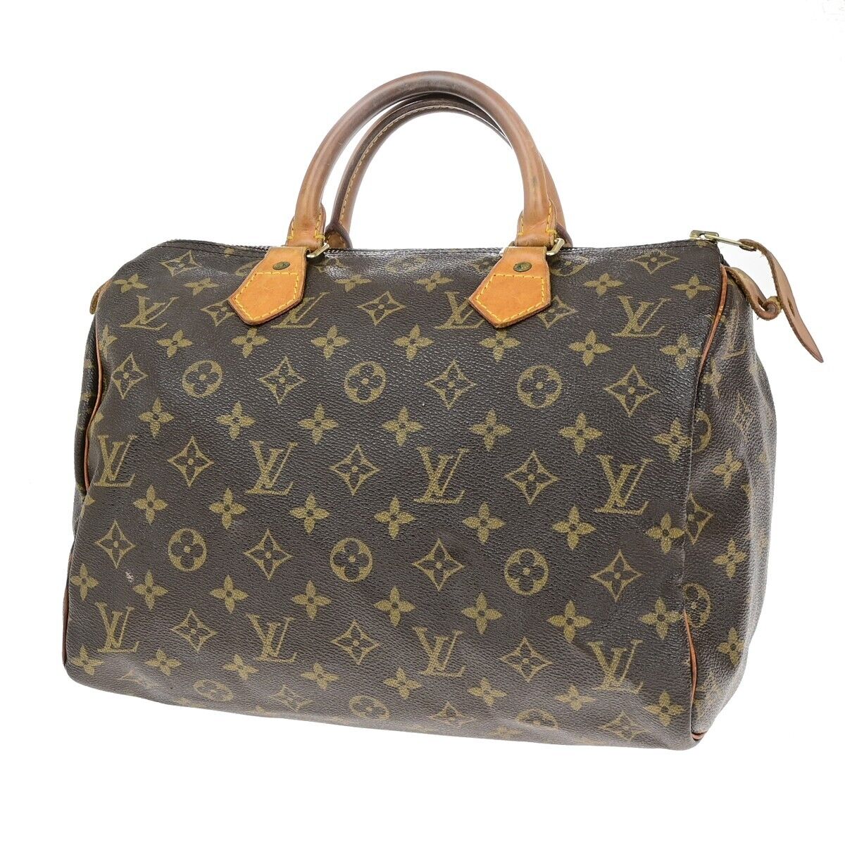LOUIS VUITTON Speedy 30 Travel Hand Bag Monogram Leather Brown M41526 84EE032