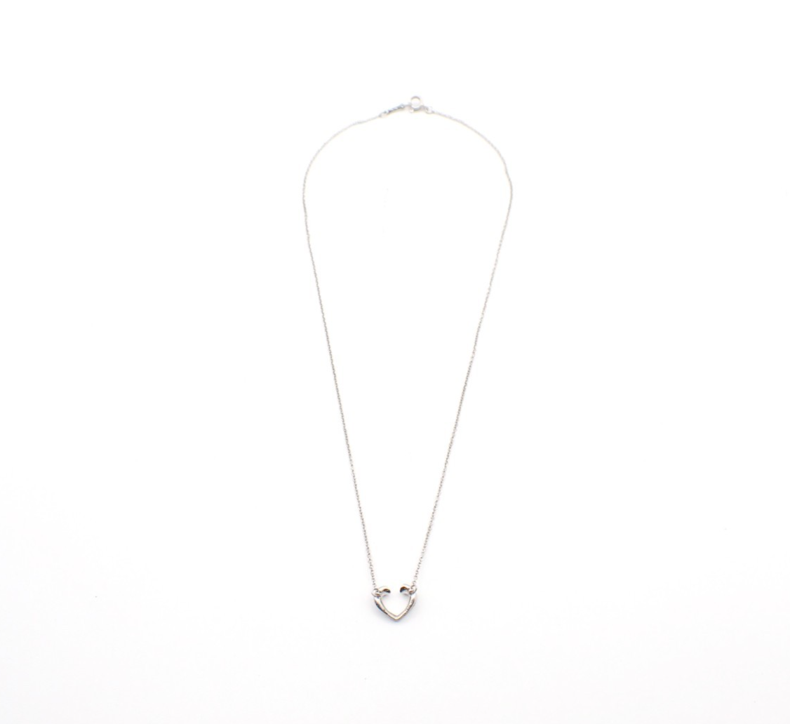 TIFFANY & CO. Paloma Picasso Tenderness Heart Necklace Silver AG 925 05CA436