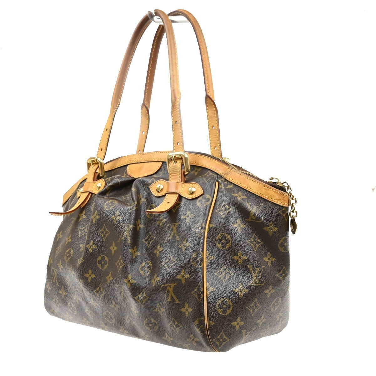 LOUIS VUITTON LV Tivoli GM Shoulder Bag Monogram Leather Brown M40144 70MA640