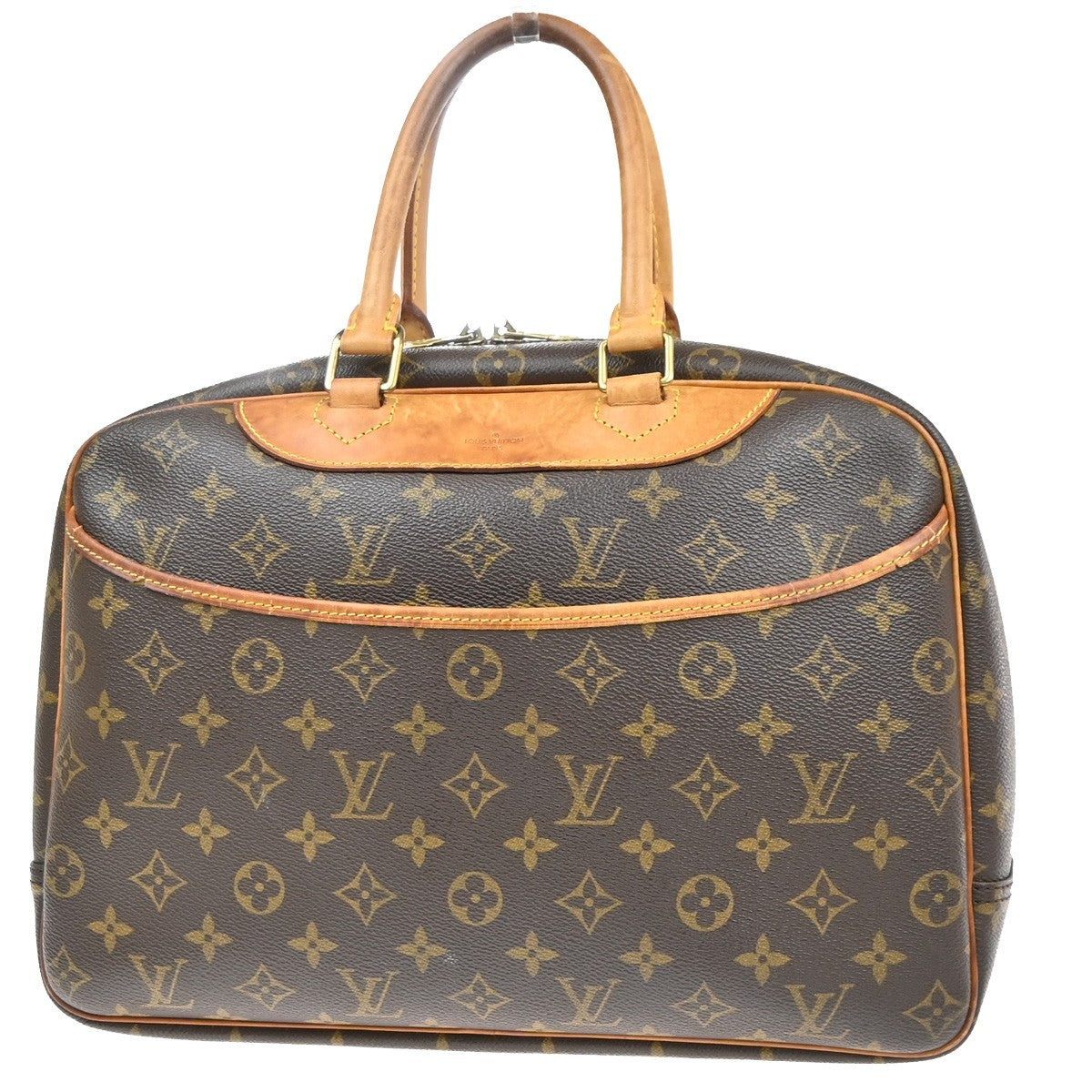 LOUIS VUITTON LV Logo Deauville Hand Bag Monogram Leather Brown M47270 37MA612