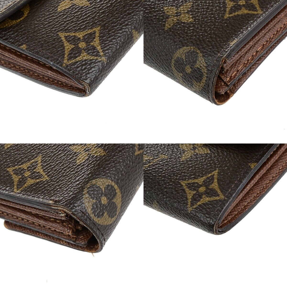 LOUIS VUITTON Logo Portefeuille Sarah Long Wallet Monogram Brown M61734 01ED338