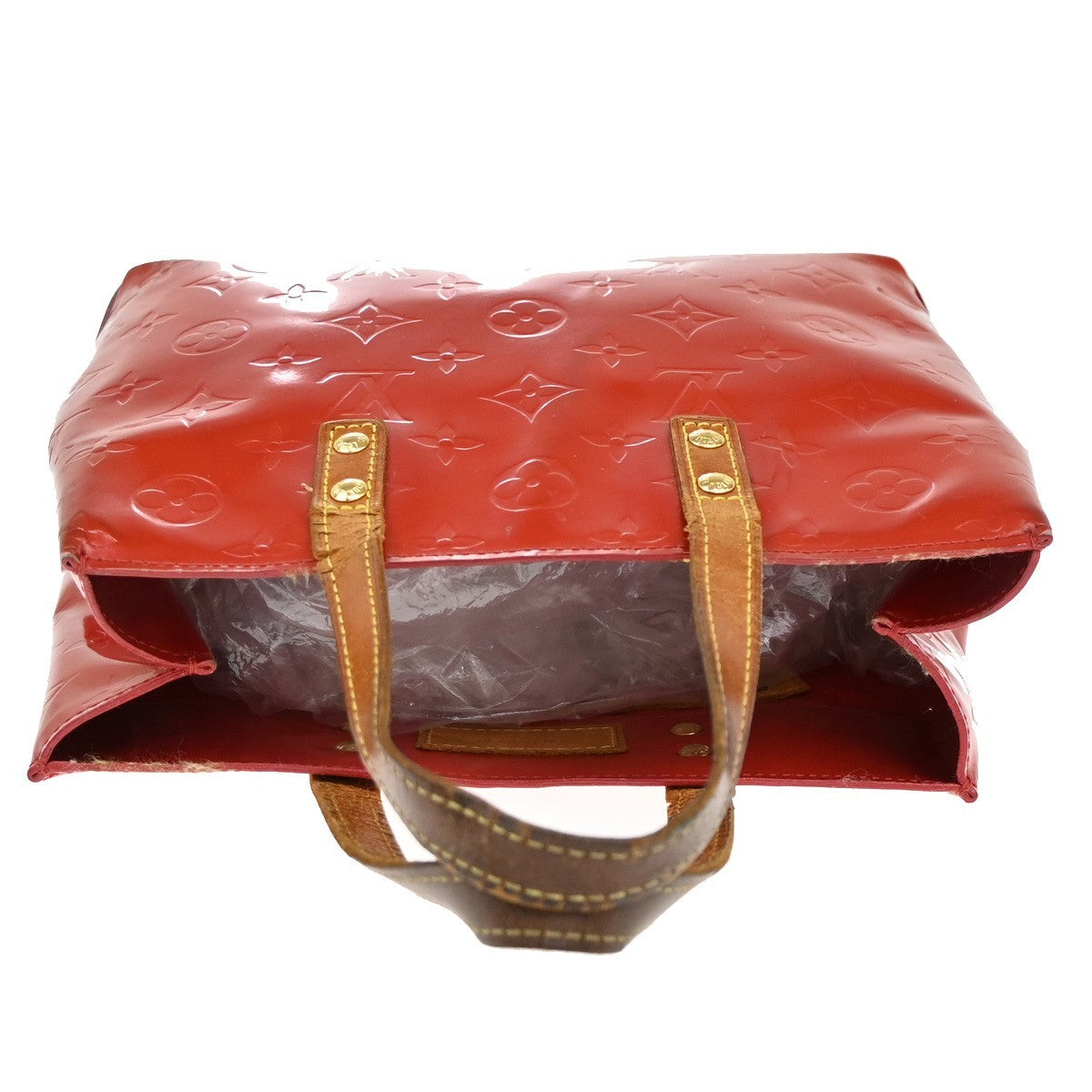 LOUIS VUITTON Read PM Hand Bag Monogram Vernis Patent Leather Red M91088 02AA066