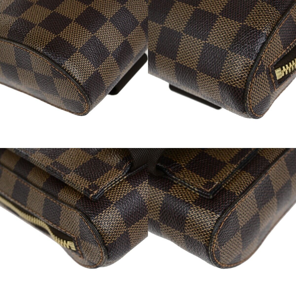 LOUIS VUITTON Geronimos Bum Body Bag Damier Ebene Leather Brown N51994 11ED032