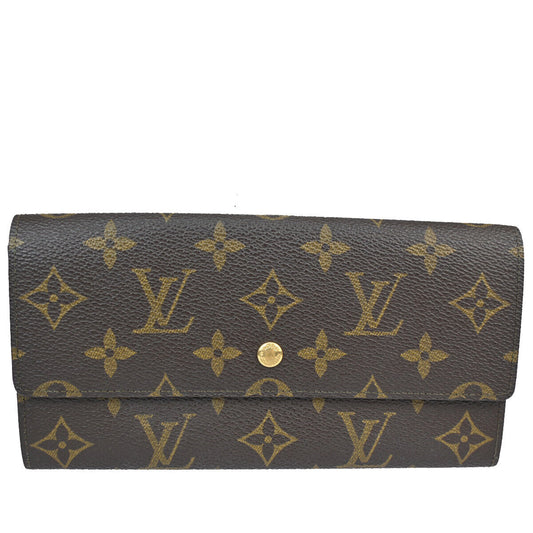 LOUIS VUITTON Porte Monnaie Credit Bifold Wallet Monogram Leather M61724 02YE304