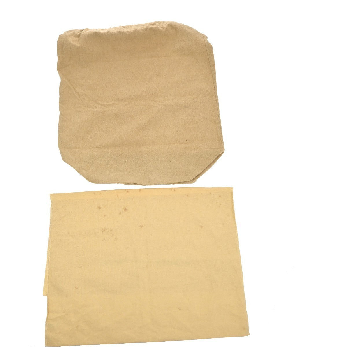 LOUIS VUITTON Logo 10 Set Dust Bag Drawstring Canvas Cotton Beige Brown 09TA385
