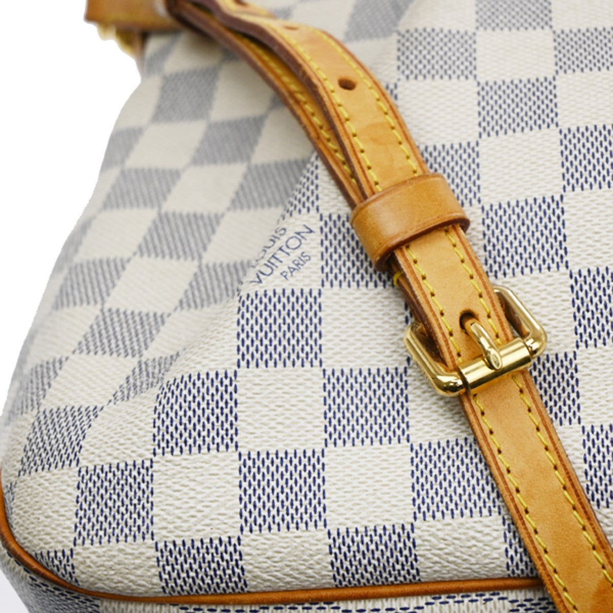 LOUIS VUITTON Siracusa PM Shoulder Bag Damier Azur Leather White N41113 15KB697