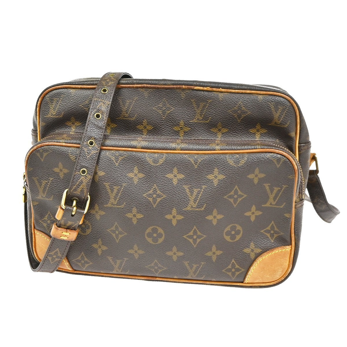 LOUIS VUITTON Nile Crossbody Shoulder Bag Monogram Leather Brown M45244 62CA813