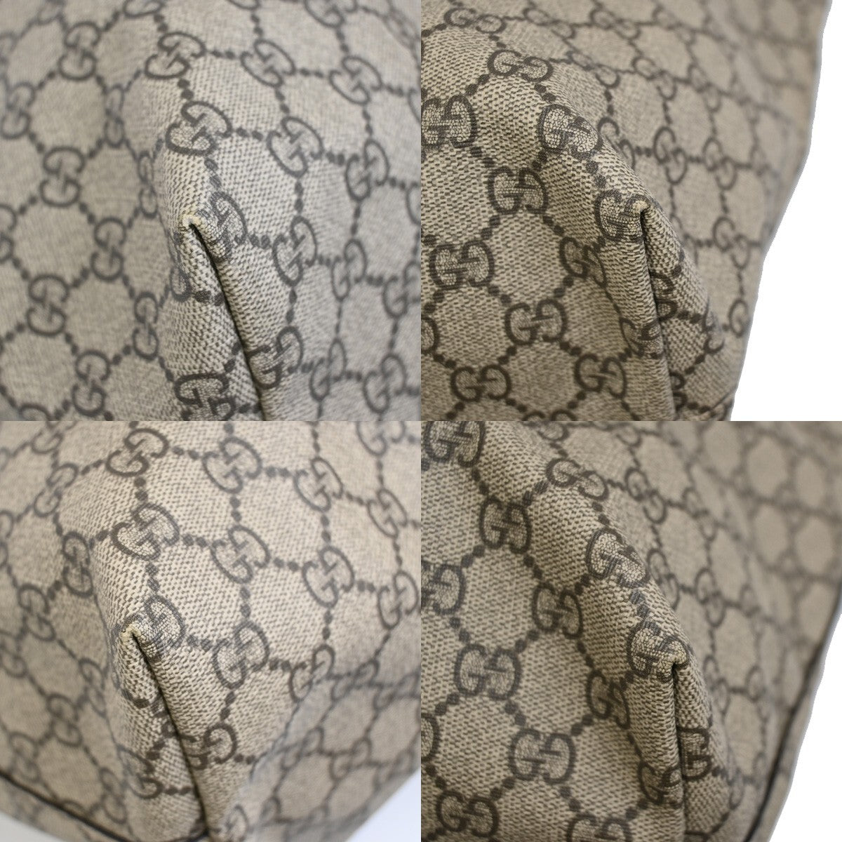 GUCCI Logo GG Pattern Ophidia Shoulder Tote Bag Supreme Leather Brown 42EE266