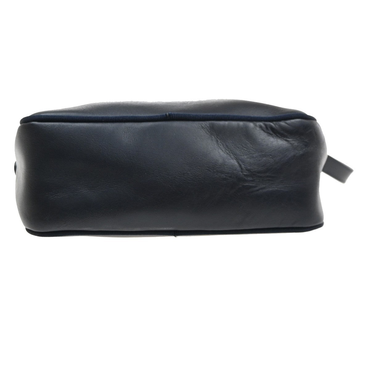 SALVATORE FERRAGAMO Logo Vara Shoulder Bag Leather Navy Blue GHW Italy 09MA547