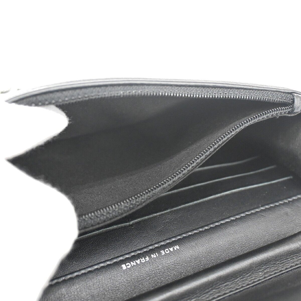 CHANEL CC Logo Mini Chain Wallet Shoulder Bag Patent Leather Black SHW 683RH866