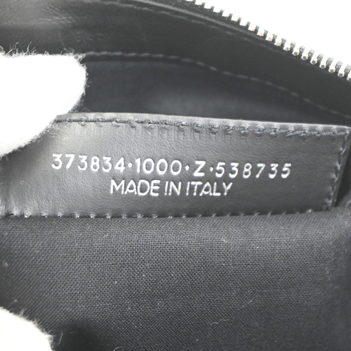 BALENCIAGA Logo Clutch Ba Canvas Leather Black SHW Italy 63TA693