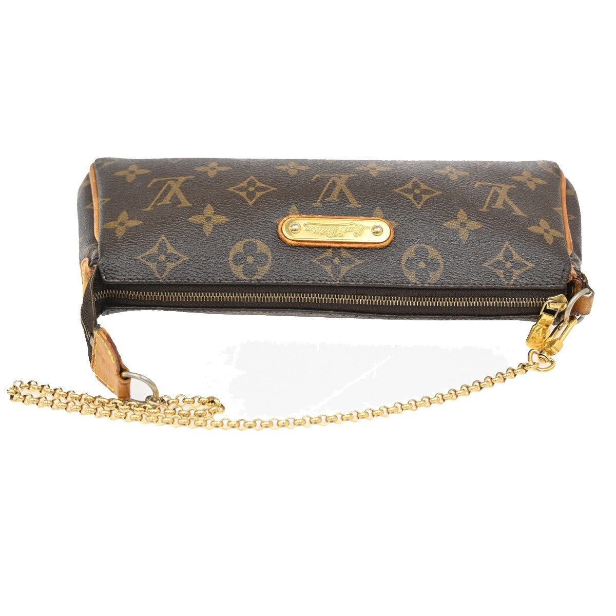 LOUIS VUITTON Logo Eva Chain Shoulder Bag Monogram Leather Brown M95567 16KP046