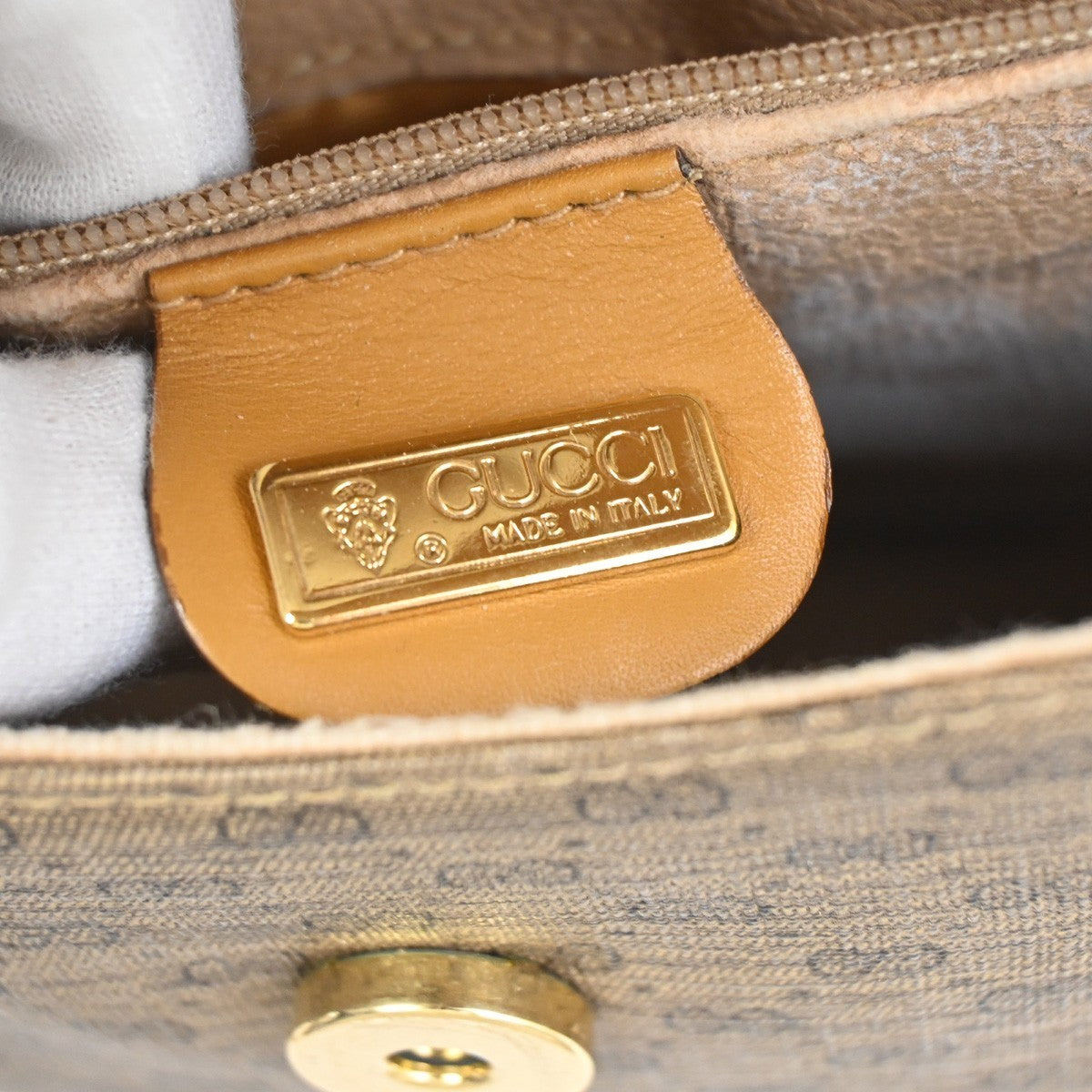 GUCCI Logo Micro GG Pattern Mini Shoulder Bag PVC Leather Brown GHW Itay 69YJ034