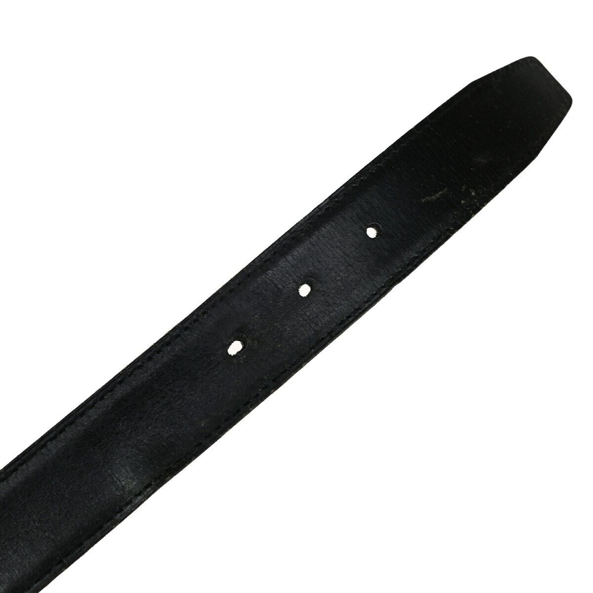 HERMES H Logo Constance Reversible Buckle Belt Leather #90 Black Brown 36YG749
