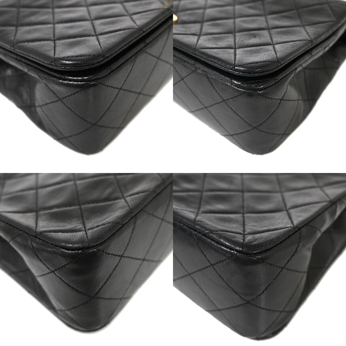 CHANEL CC Full Flap Matelasse 23 Chain Shoulder Bag Leather Black GHW 861RJ067