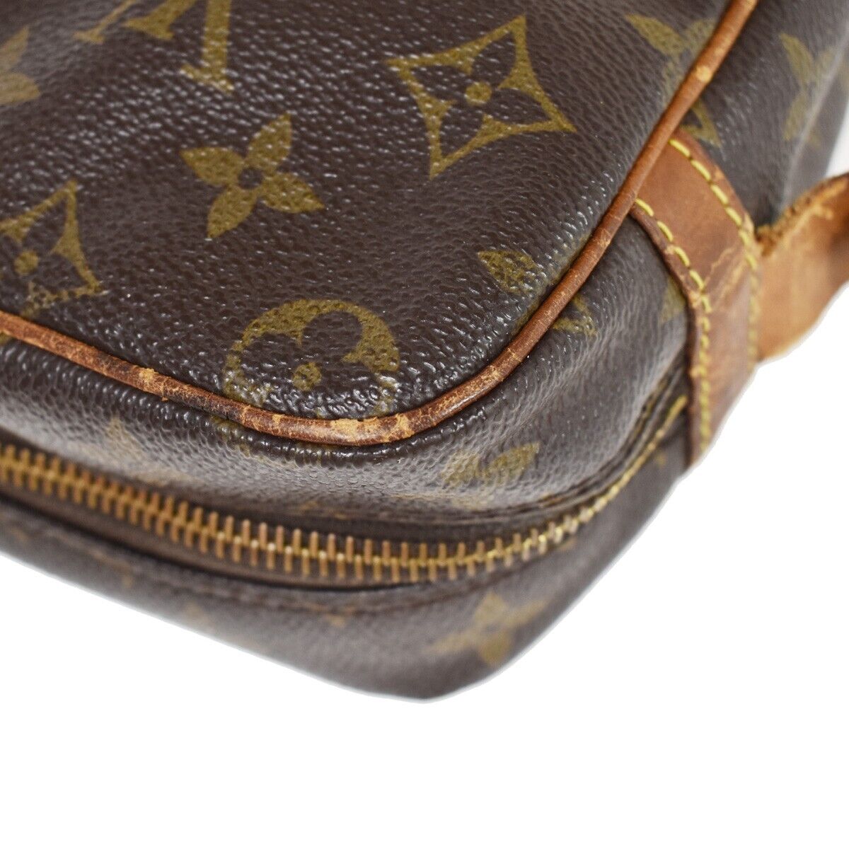 LOUIS VUITTON Compiegne 28 Clutch Bag Monogram Leather Brown GHW M51845 65EA823