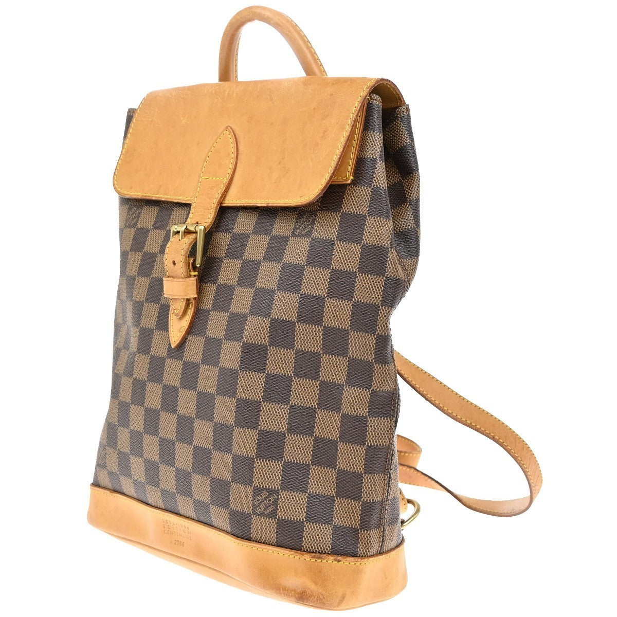 LOUIS VUITTON Logo Arlequin Backpack Bag Damier Ebene Brown N99038 16KP121