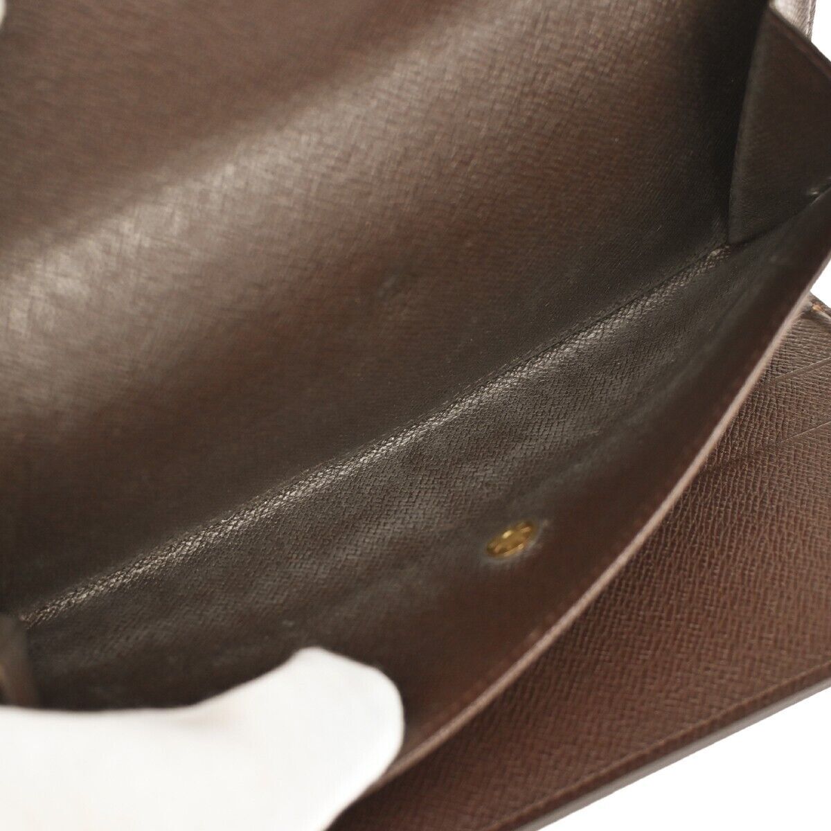 LOUIS VUITTON International Trifold Wallet Damier Leather Brown N61215 09GA185
