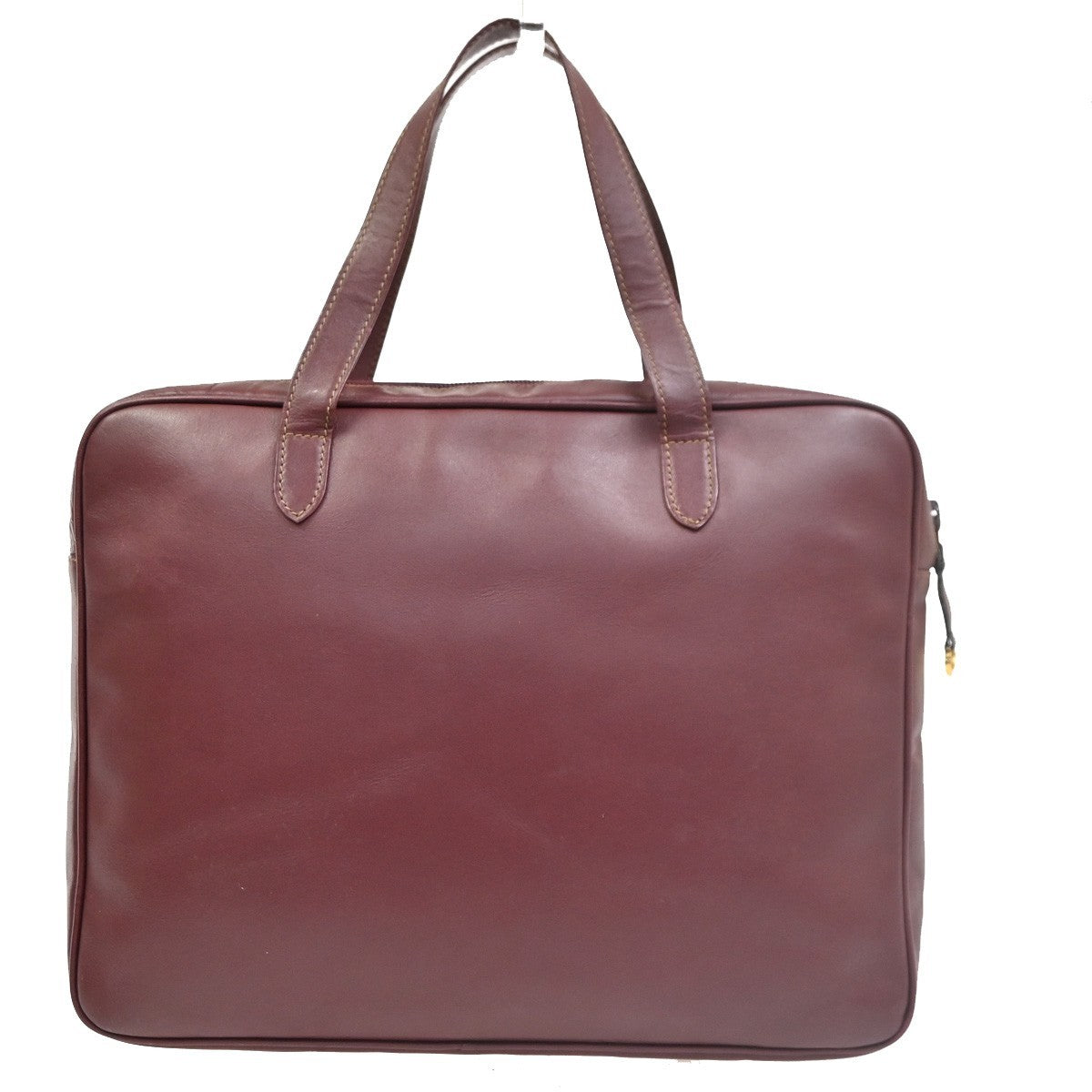 CARTIER Logo Must Line Shoulder Hand Bag Leather Red  Burgundy Italy 67MA134
