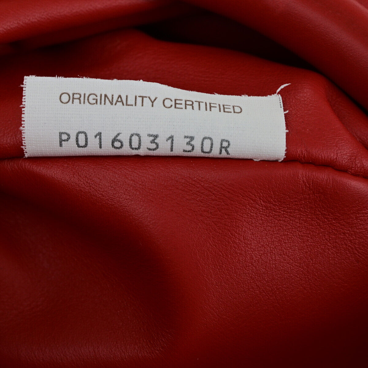 BOTTEGA VENETA The Chain Pouch Shoulder Body Bag Leather Red Silver 609RF159