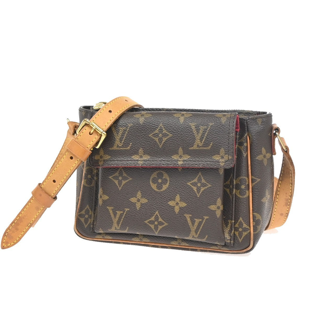 LOUIS VUITTON Viva Cite PM Shoulder Bag Monogram Leather Brown M51165 56ZA329