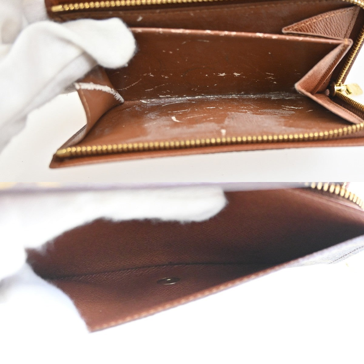 LOUIS VUITTON Porte Monnaie Billets Tresor Wallet Monogram Brown M61730 09KC301