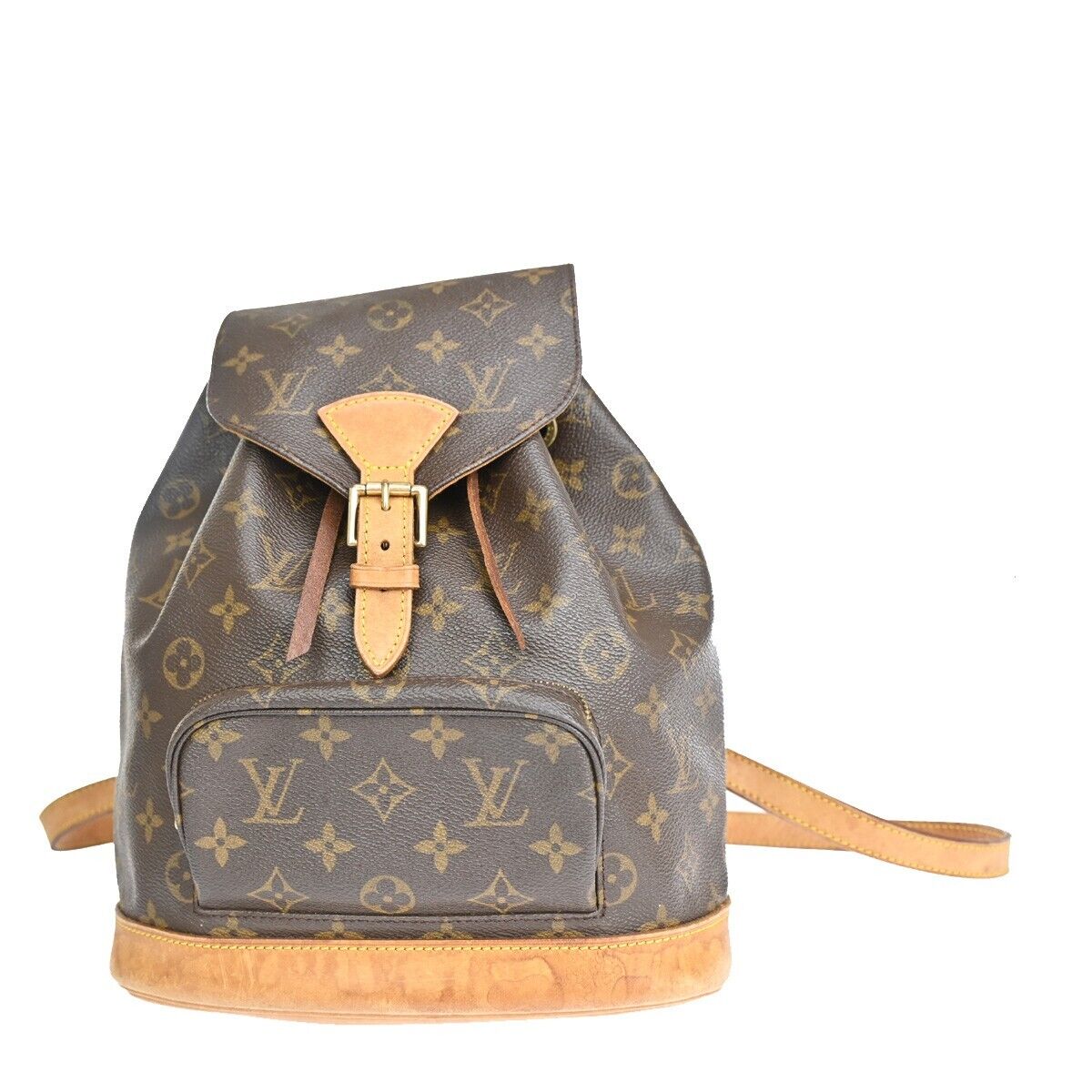 LOUIS VUITTON Montsouris MM Backpack Bag Monogram Leather Brown M51136 79FA413