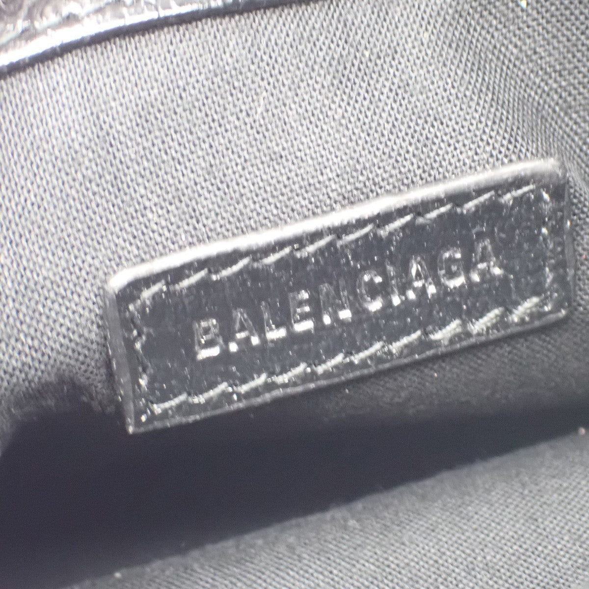 BALENCIAGA Logo EXPLORER Mini Shoulder Bag Leather Black Italy 82AA008