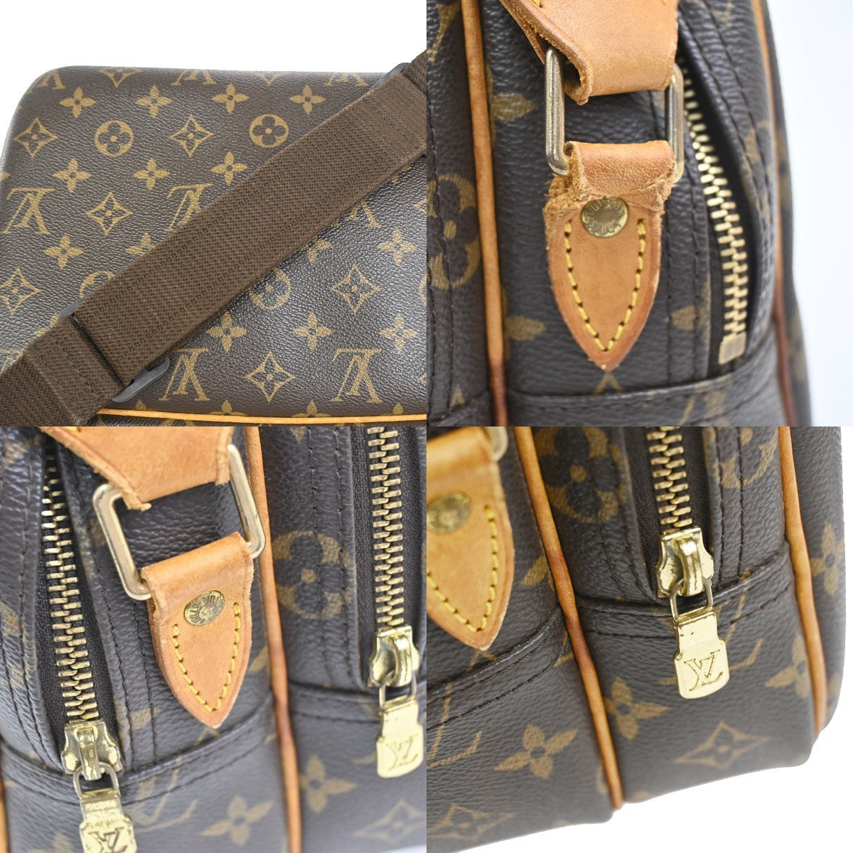 LOUIS VUITTON Reporter PM Crossbody Shoulder Bag Monogram Leather M45254 80KC892