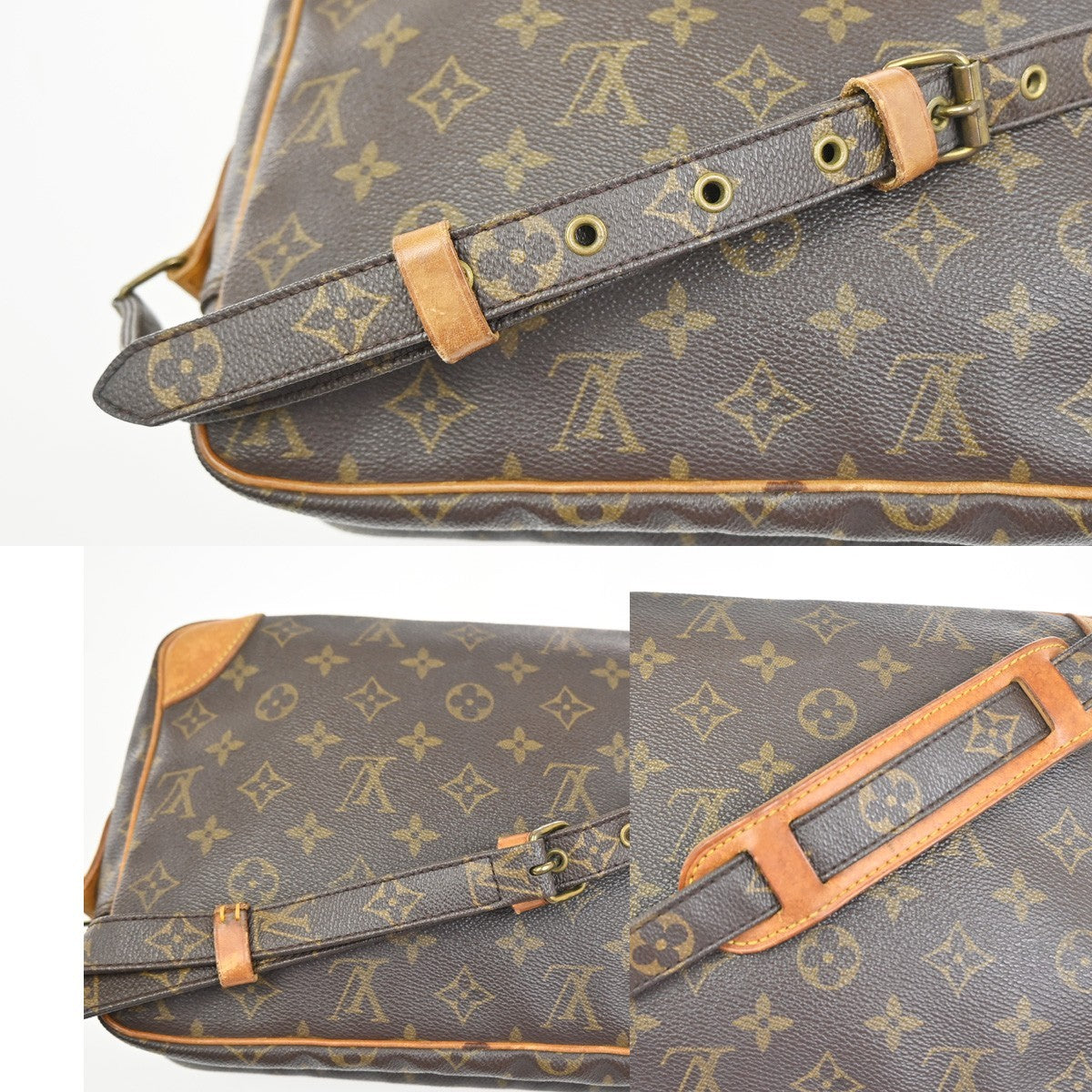 LOUIS VUITTON Nile Crossbody Shoulder Bag Monogram Leather Brown M45244 39KC979