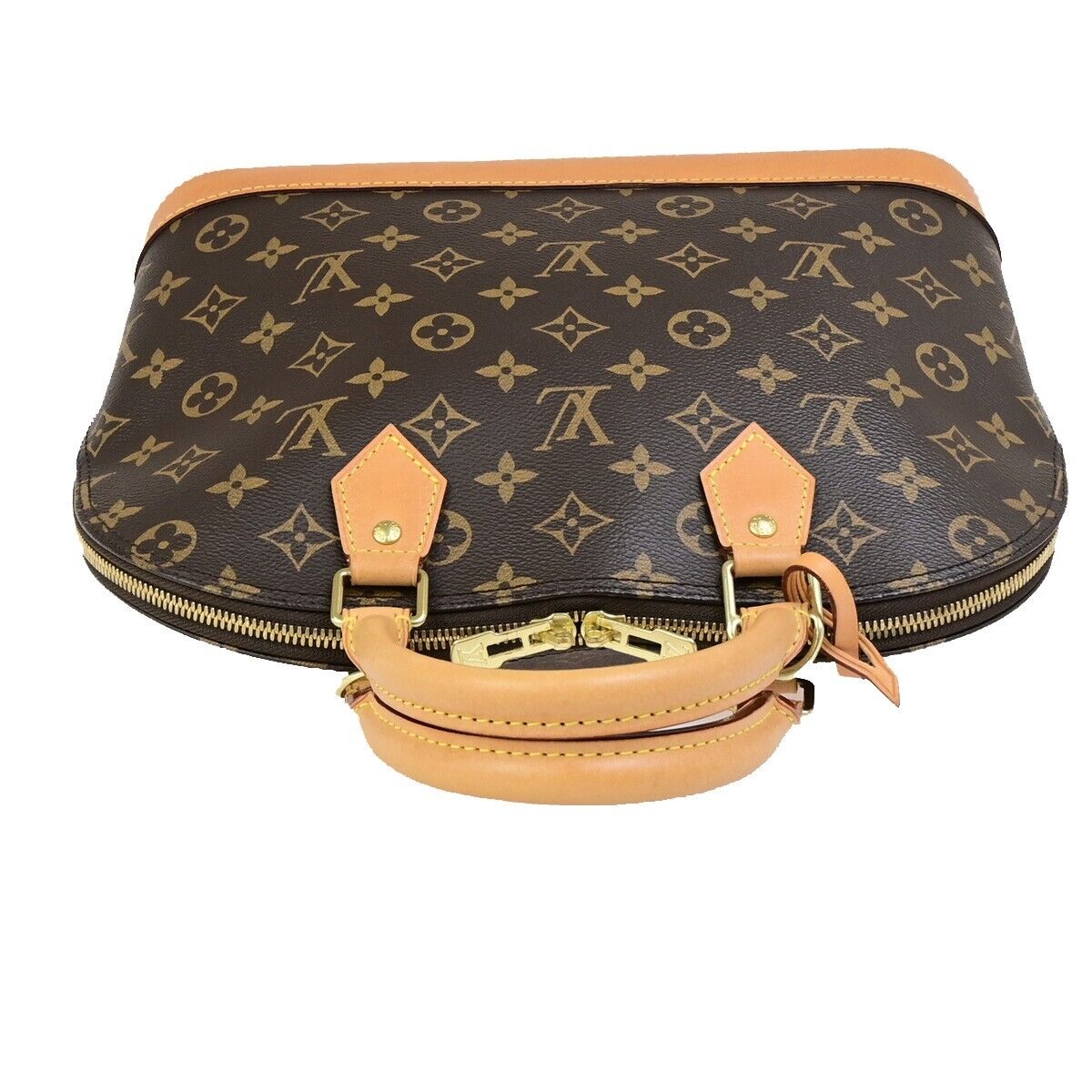 LOUIS VUITTON LV Logo Alma PM Hand Bag Monogram Leather BN France M53151 59ED044