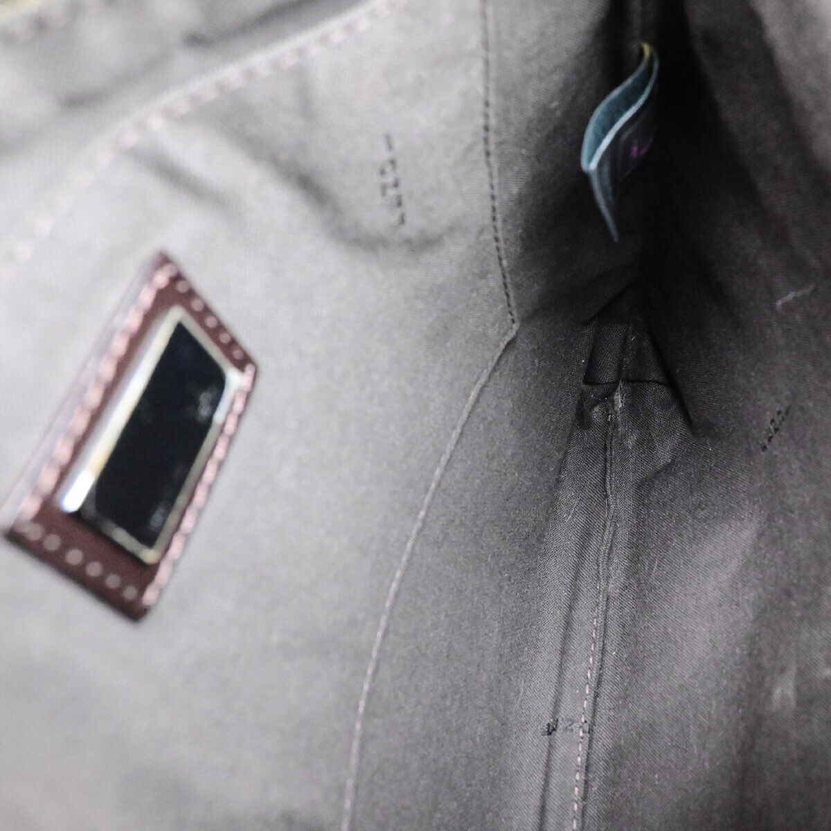 FENDI Logo Zucchino Shoulder Bag Canvas Leather Brown SHW Italy 70SJ496