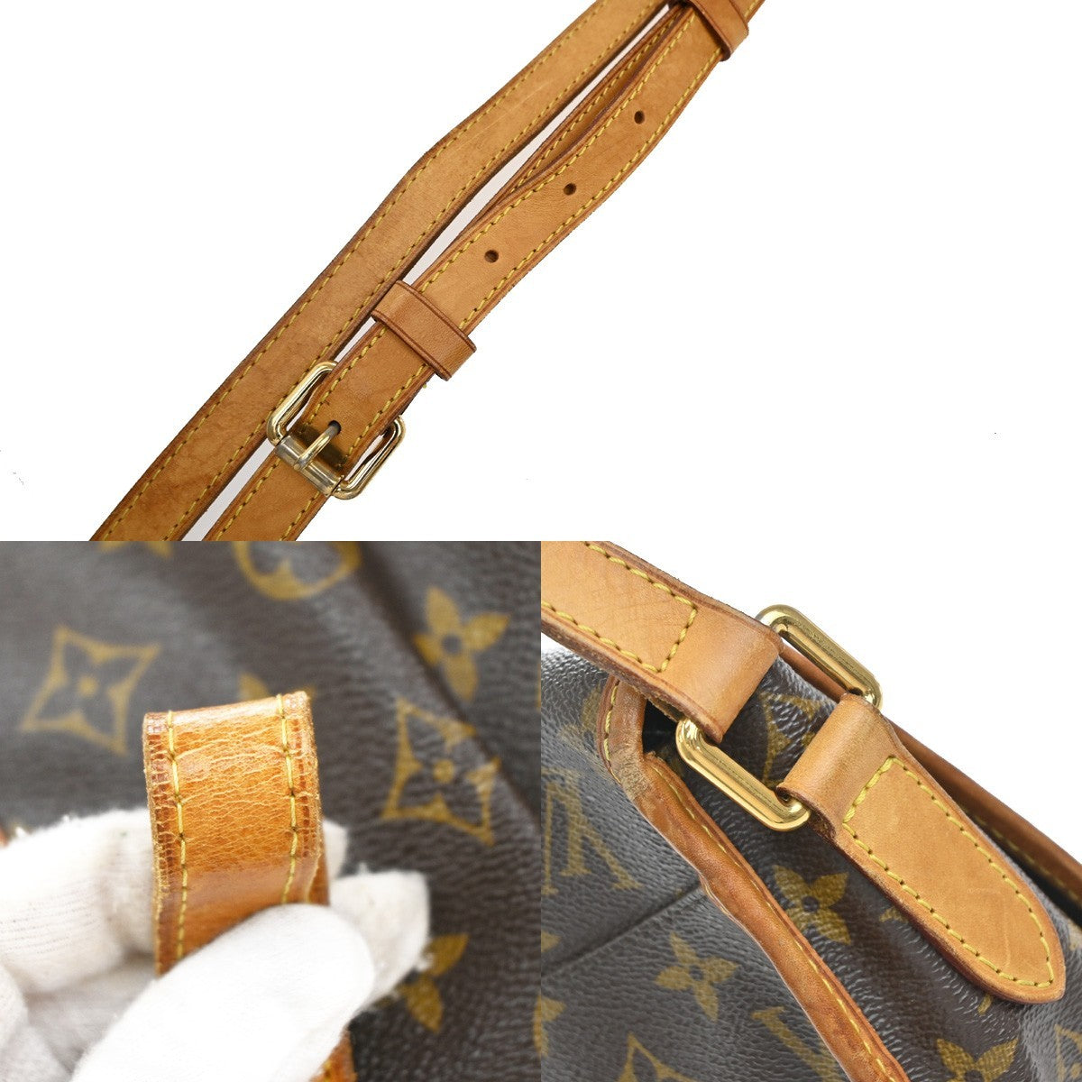 LOUIS VUITTON Menilmontant PM Shoulder Bag Monogram Leather BN M40474 72KB385