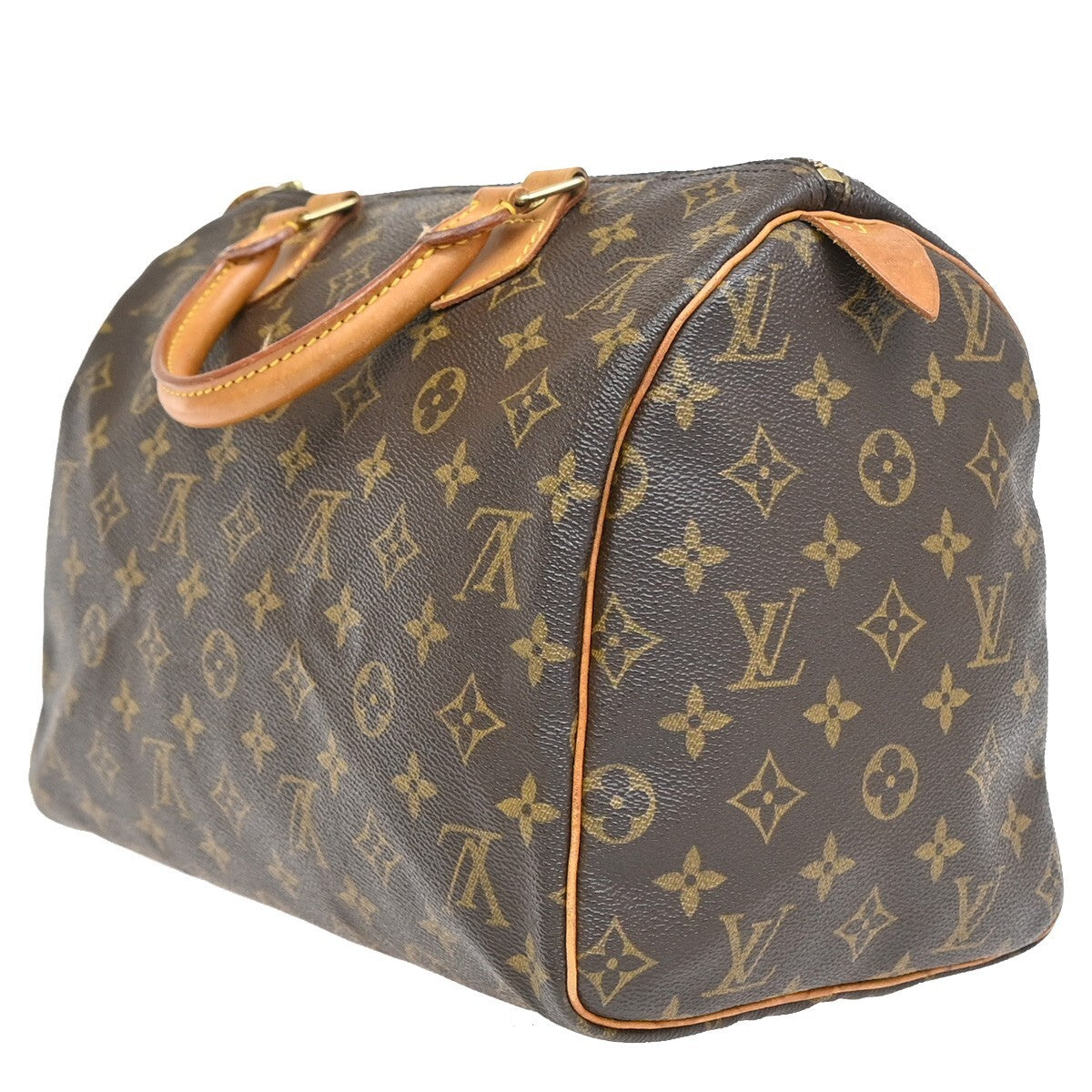 LOUIS VUITTON Speedy 30 Travel Hand Bag Monogram Leather Brown M41526 16EE663