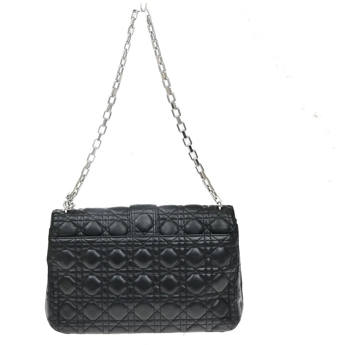 CHRISTIAN DIOR Miss Dior Chain Shoulder Bag Leather Black SHW 667RQ086