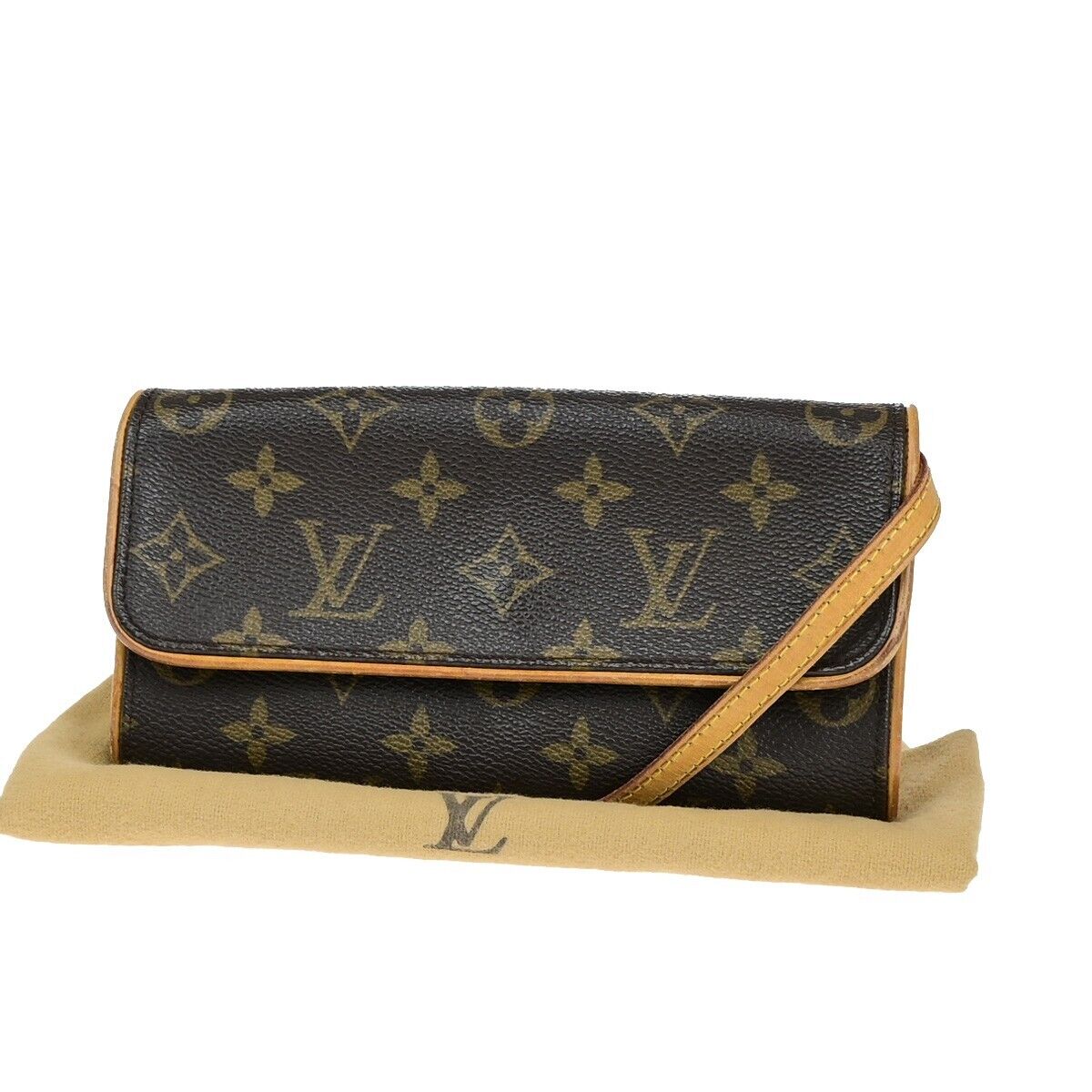 LOUIS VUITTON Pochette Twin PM 2Way Shoulder Clutch Bag Monogram M51854 35EC861